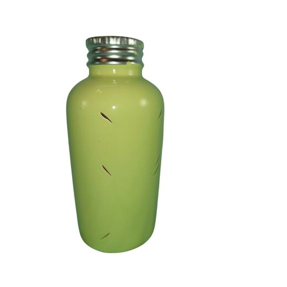 Green Flower Bud Vase Shabby Chic Distressed Farmhouse Country Ceramic 6½" Tall - Picture 3 of 6